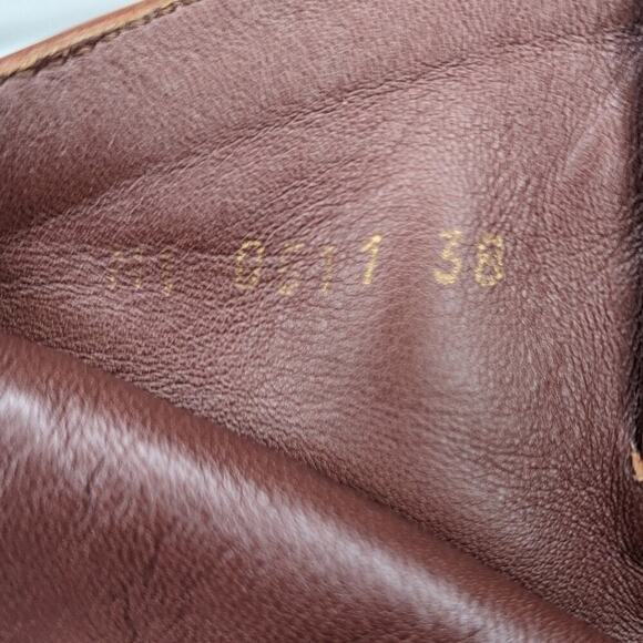 Dior brown leather riding boots harness buckle gold hardware EU size 38 - Picture 8 of 8